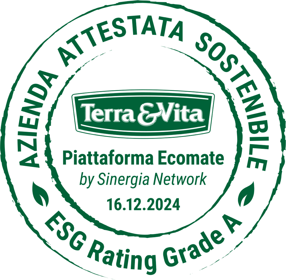 Azienda attestata Sostenibile<br />ESG Rating Grade A Azienda attestata Sostenibile<br />ESG Rating Grade A